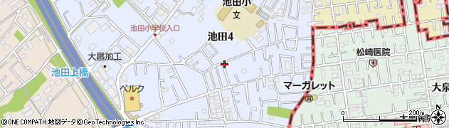埼玉県新座市池田周辺の地図