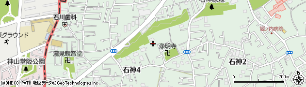 埼玉県新座市石神周辺の地図