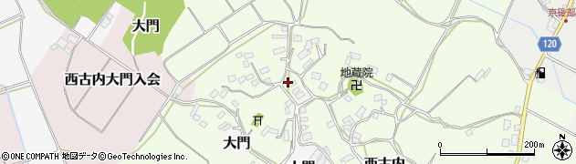 千葉県香取郡多古町西古内周辺の地図