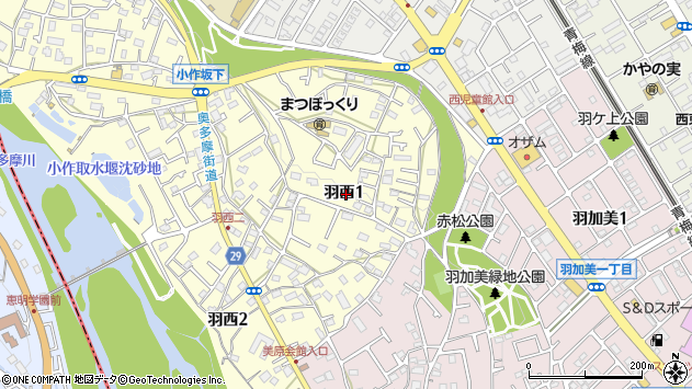 〒205-0017 東京都羽村市羽西の地図