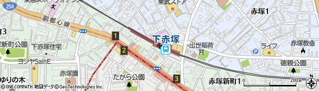 下赤塚駅周辺の地図