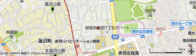 東京都北区赤羽西6丁目2周辺の地図