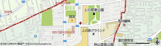 東京都東久留米市上の原周辺の地図