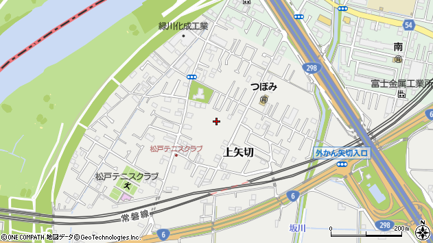 〒271-0094 千葉県松戸市上矢切の地図