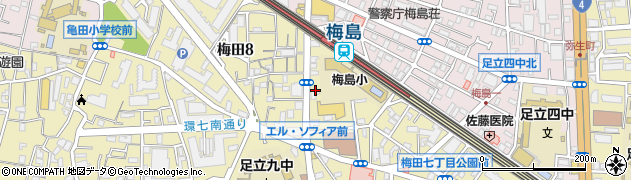 珍来総本店直営 梅島店周辺の地図