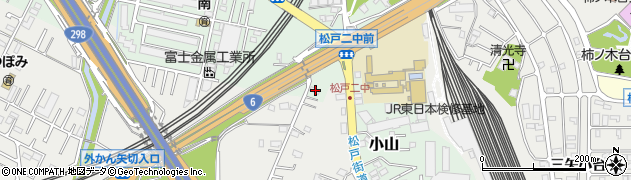 千葉県松戸市小山653周辺の地図