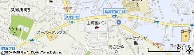山崎製パン株式会社　埼玉第二東村山工場周辺の地図