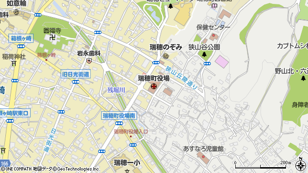 〒190-1200 東京都西多摩郡瑞穂町（以下に掲載がない場合）の地図