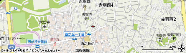 東京都北区赤羽西4丁目43周辺の地図