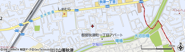 東京都東村山市秋津町1丁目周辺の地図