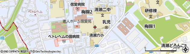 東京都清瀬市梅園周辺の地図