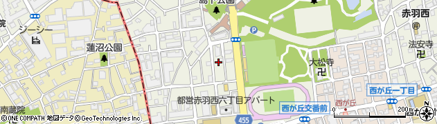 東京都北区赤羽西6丁目5周辺の地図