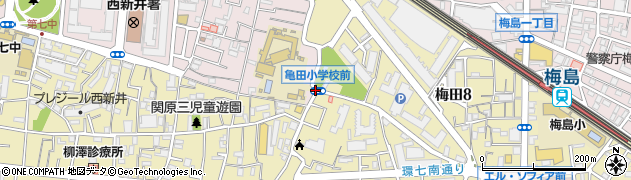 亀田小学校前周辺の地図