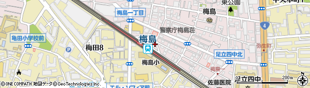 ターゲット美容室梅島店周辺の地図