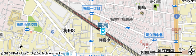 梅島駅周辺の地図