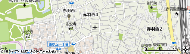 東京都北区赤羽西4丁目33周辺の地図