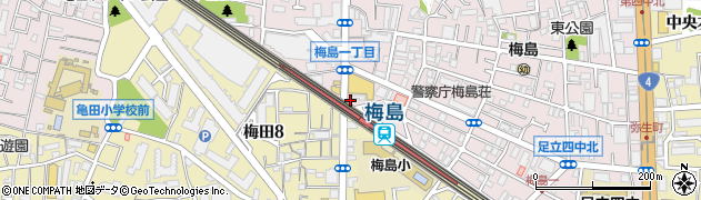 浜焼太郎 梅島店周辺の地図