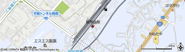 成田市　勤労会館周辺の地図