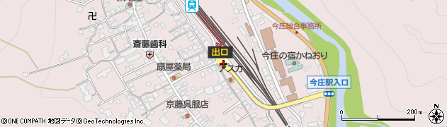 JR今庄駅前周辺の地図
