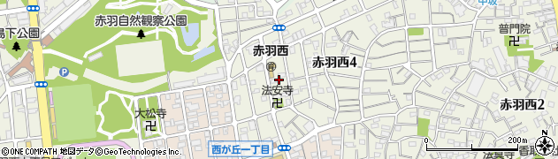東京都北区赤羽西4丁目42周辺の地図