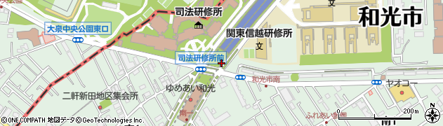 司法研修所入口周辺の地図