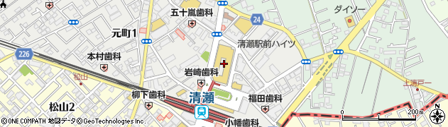 うさちゃんクリーニング西友清瀬店周辺の地図