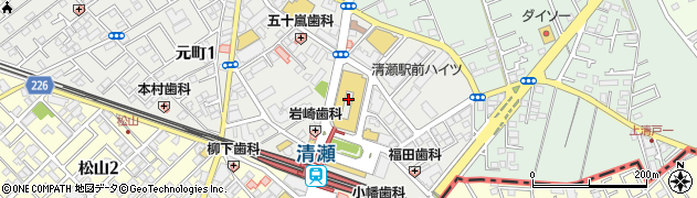 西友清瀬店周辺の地図
