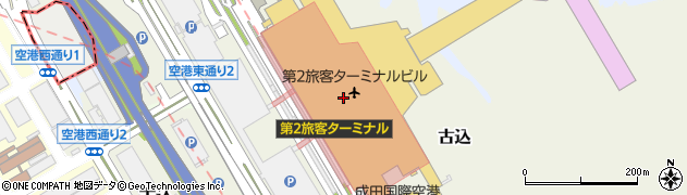 三菱ＵＦＪ銀行成田空港第２ターミナル ＡＴＭ周辺の地図