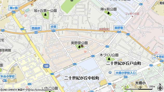 〒271-0081 千葉県松戸市二十世紀が丘美野里町の地図