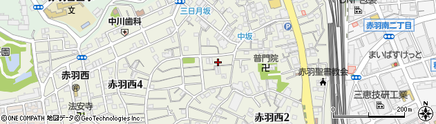 東京都北区赤羽西4丁目2周辺の地図