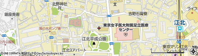 東京都足立区江北周辺の地図