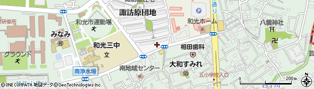 埼玉県和光市諏訪原団地2周辺の地図