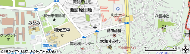 埼玉県和光市諏訪原団地2-4周辺の地図