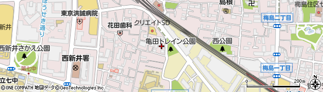 東京都足立区西新井栄町1丁目7-20周辺の地図