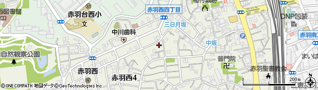 東京都北区赤羽西4丁目21-22周辺の地図
