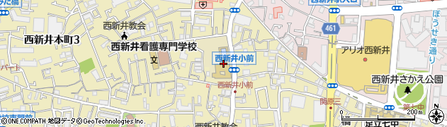 足立区　西新井栄町分室・にじっこ学童保育室周辺の地図