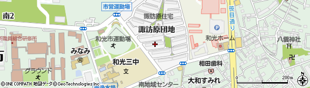 埼玉県和光市諏訪原団地2-7周辺の地図
