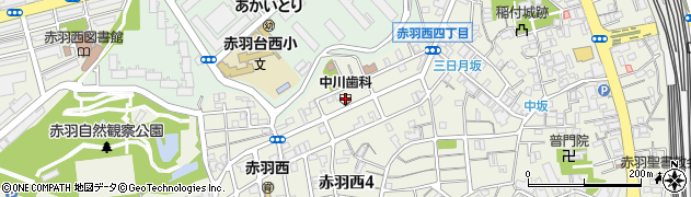 東京都北区赤羽西4丁目28周辺の地図
