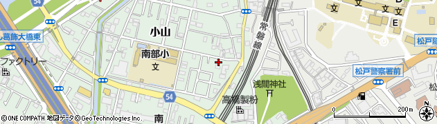 千葉県松戸市小山135周辺の地図