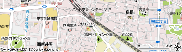 東京都足立区西新井栄町1丁目8周辺の地図