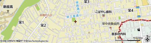 埼玉県新座市栄周辺の地図