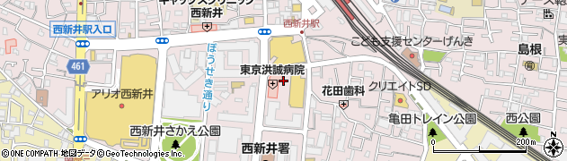 東京都足立区西新井栄町1丁目17周辺の地図