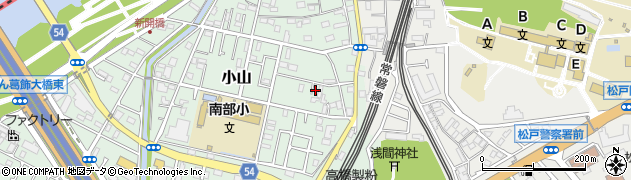 千葉県松戸市小山116周辺の地図