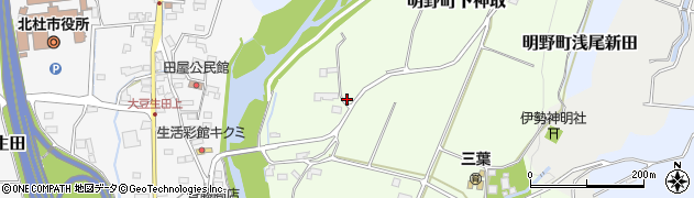 山梨県北杜市明野町下神取1404-1周辺の地図