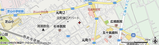 東京都清瀬市元町周辺の地図