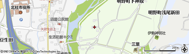 山梨県北杜市明野町下神取1458-1周辺の地図