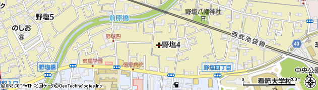 東京都清瀬市野塩4丁目周辺の地図