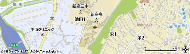 埼玉県立新座高等学校周辺の地図