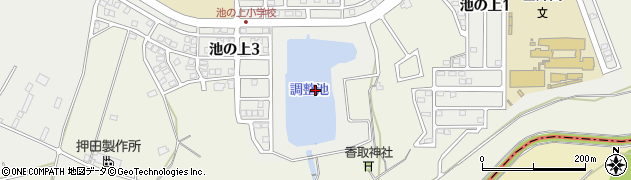 富ケ沢川防災調整池周辺の地図