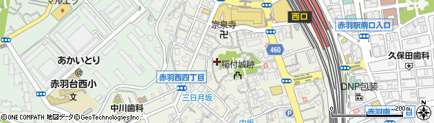 東京都北区赤羽西1丁目周辺の地図